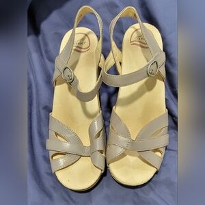 Dansko Tan Sandals with Crisscross Straps